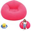 BOFITENG Divano gonfiabile e poltrona, pouf gonfiabile, divano da spiaggia con pompa ad aria, sedia a sdraio portatile per soggiorno, camera da letto, campeggio, all'aperto (rosso)