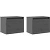 vidaXL Wandkasten 2 st 45x30x35 cm massief grenenhout grijs