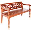 vidaXL Panca Batavia 123 cm in Legno Massello di Mogano Marrone Scuro
