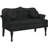 vidaXL Panca con Cuscini Nera 120,5x65x75 cm Velluto