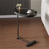 Generic Tavolino moderno a forma di C, elegante tavolino con struttura in metallo, comodo scivolo sotto per divano e letto, ideale per TV da pranzo per soggiorno e camera da letto