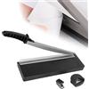 GOMETY Taglierina per carta A4 Compatto, in acciaio inox, taglierina manuale, affettatrice manuale con filetto R4, taglierina per materiali sono foto sottili, lamiere, pelle