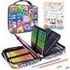 H & B Matite colorate a base di olio, 120 pezzi, con libro da colorare, set per adulti, artisti principianti