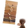 YILZAR 20 Pezzi Elastici per Capelli Braccialetto con Fiori e Cuori, Elastici Capelli Donna Eleganti per Coda di Cavallo e Treccine, Accessori Capelli Boho per Ragazze e Bambine, Set Colorato