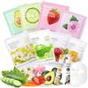 Ceboic 10 Pezzi Maschera Viso Idratante, Set di Maschere Viso in Tessuto, Cura della Pelle Maschera Bellezza Viso, Idratante, Lenitive, Idratazione Profonda, Maschera all'argilla per Ogni Tipo di Pelle