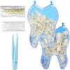 JHAZUN Faccette Dentali Professionali, 100 Pezzi Denti Finti Multiuso con Custodia, Kit di Riparazione Dentale per Anteriori e Posteriori, Soluzione Immediata per Sorriso Naturale e Conveniente