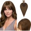 MY-LADY Capelli Toppers Con Frangia Invisibile Marrone Cioccolato 27g 25cm