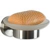 SOSmart24 JUST Silver Portasapone senza foratura, ripiano in acciaio inox - argento opaco spazzolato - Set adesivo - Portasapone a parete doccia bagno dispenser sapone WC 55