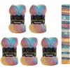 Wollbiene Harmony Batik Multicolore Lana per Maglieria Gradiente di Colore 30% Cotone 500g