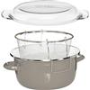 Premier Housewares 6 x 33 x 27 cm Pyrex 5 l friggitrice con coperchio, colore: Nero Friggitrice Grey