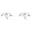 Philips LAMPADA DA SOFFITTO LIMBALI FARETTO 3 LUCI NICKEL IN METALLO SPIRALE ORIENTABILI SENZA LAMPADINA NICKEL 5030317E7 (Confezione da 2)