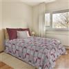 PENSIERI DELICATI Copriletto 170 x 280 cm, Telo Singolo 100% Cotone Pique, Ideale Come Telo Arredo, Coperta Salva Letto 1 Piazza, Fantasia Atene Rosso, 100% Made in Italy