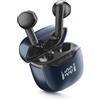 cellularline CORE PRO Auricolari Bluetooth con ENC e 4 Microfoni, Multipoint Technology, Display LED, Autopairing, 30 Ore di Autonomia, Nero