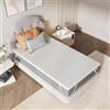 Sweetnight Materasso Topper con Memory Foam in Gel, 80x190 cm, spessore 10 cm, con Fondo Antiscivolo, Coprimaterasso in Schiuma di Supporto con Tessuto Morbido e Traspirante, Sfoderabile e Lavabile