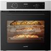 COMFEE' Forno Elettrico Ventilato da Incasso Multifunzione, Capacità 70L, 13 Funzioni di Cottura, Air Fry, Funzione Pizza, Scongelamento, Display LED, Aqua Clean, ECO, Stainless Steel-CBO70M90D2-SS