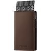 VULKIT Porta Carte a Scomparsa Sottile con Protezione RFID in Vera Pelle Nappa per 11 Carte e Banconote