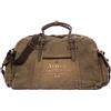 Avirex Borsone da Viaggio con Tracolla, in Canvas e Pelle Bovina, in Stile Militare, Collezione 140506 CNV0G (Verde Kaki)