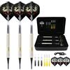CUESOUL 16 Grams Deluxe Soft Tip Darts Set with Luxury Case(JL-STL-B1103+D604)