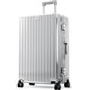 ALPHA CAMP Valigia XXL Valigia Grande 23 KG Policarbonato 42x36x82CM, Valigia Rigida TSA Serratura con Ruote, Valigia Grande Grigio Valigia 105L Cornice in Alluminio Ricarica