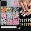LEPGUYO Set 12 Pezzi Charms Unghie, 3D Farfalla Perla Cuore Fiore, Con Crayon Cera Strass & Picker, Decorazioni Unghie Donna DIY