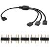 Binghe ARGB Splitte Binghe ARGB Hub Cavo di estensione 5 V 3 Pin 1a 3 Cavo splitter prolunga ventola connettore RGB prolunga per schede madri per porta illuminazione ventola