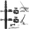 NEEWER Kit di Supporto Fotocamera da Moto, Asta Selfie Invisibile per Manubrio Bici, Teste Sfera 360°, Super Clamp e Panno Pulizia, Compatibile con GoPro Insta360 DJI AKASO Action Cam per Video, GP-30