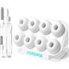 Joremx Gommini di ricambio (4Paia-Per AirPods Pro 1&2-Bianco-L)