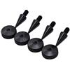 PrecisionGeek M8 alluminio anodizzato Nero Spike/Cono absorber per altoparlanti vite + piedino bordi zigrinati - 4 pz
