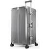 ALPHA CAMP Valigia Grande 23 KG Policarbonato 40x36x77CM, Valigia Rigida TSA Serratura con Ruote, Valigia Grande XL Grigio Valigia 92L Cornice in Alluminio Ricarica