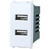 ZOREI Presa Doppio USB 5V 2,1A 2 Porte, Compatibile Con Vimar Plana (1 Pezzo)