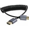 HangTon 8K 4K 60p Mini HDMI a HDMI 2.1 Cavo a spirale per Nikon Z5 Z7 D750 Sony CX7 SR7E Canon EOS R RP 5DIV ATOMOS Ninja V Portkeys Video Assist Monitor tipo A C