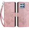 SIENIANLINE Cover per Honor X8 5G / X6 4G custodia portafoglio Oro Rosa | 3 scomparti carte, 1 tasca banconote, Chiusura magnetica, Supporto, Pelle PU flip cover per Honor 70 lite