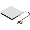 ROOFULL Unità CD/DVD esterna per computer portatile Mac USB 3.0 e USB-C