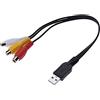 Gaoominy 1 Pc Usb Spina Maschio un 3 Rca Adattatore Audio Video Converter Av un/V Cavo Usb un Rca Cavo per Hdtv Tv Cavo Televisore