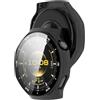 GIOPUEY Cover Compatibile con Huawei Watch GT 7 PRO, [2 Pezzi] Pellicola Protettiva Vetro + Cornice in Plastica Rigida Custodia - Black+Black