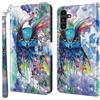 CLM-Tech Custodia compatibile con Samsung Galaxy A17 5G / A26 5G - Sintetica Pelle Cover, Portafoglio con Funzione Supporto e Slots, Case Gufo colorato