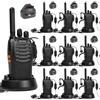 pofung Walkie Talkie PMR446 Radio bidirezionale senza licenza, pofung PT88E 16 canali professionali ricaricabili a lungo raggio Walkie talkie con base di ricarica e auricolari (confezione da 10)
