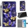 SIENIANLINE Cover per Honor X8A 4G custodia portafoglio Farfalla blu | Chiusura magnetica, Scomparti carte, Funzione supporto, Pelle PU flip cover per Honor X8A 4G