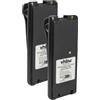 vhbw 2x batteria sostituisce Icom BP-210N, BP-210, BP-209N, BP-209 per radio (1650mAh, 7,2V, NiMH) + clip