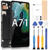 ARSSLY LCD Schermo per Samsung Galaxy A71 SM-A715F SM-A715F/DS Display Digitazer Touch Screen Sostituzione Assembly con Strumenti, Senza Funzione di Impronta Digitale (Nero con Cornice)