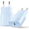 TYW Caricatore USB C, 2Pack 25W Presa USB C per iPhone 17/16/15/14/13(blu)