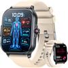 idomars Orologio Smartwatch Uomo Cardiofrequenzimetro Salute: 1.39 Intelligenti Orologi con Bluetooth ECG HRV SpO2 Sonno Pressione Sanguigna Modalità Sportive Fitness Watch Compatibile iOS e Android (Giallo)