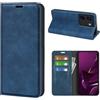 Fertuo Cover a Libro con Porta Carte per Xiaomi Poco M7 Pro 5G, Blu | Antiurto Portafoglio in Pelle, Custodia con Chiusura Magnetica, Supporto, Case Interno Silicone, Sottile Leggero, Antiscivolo