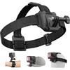Adaptom TELESIN - Supporto da testa con clip per cappello, a sgancio rapido, compatibile con GoPro Hero 12/11/10/9/8/7/6/5, Fusion, Max, OSMO e molte action camera