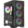 Tempest Airflow Stockade ARGB Case PC M-ATX, 4 Ventole ARGB, Vetro Temperato, Compatibile ITX/M-ATX, Bianco