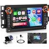 Hikity 2+64G Touchscreen da 7 Autoradio per Chevrolet Aveo Captiva Epica Holden Daewoo Pontiac, Autoradio con Wireless CarPlay Android Auto Bluetooth Navi GPS WiFi EQ e Telecamera Posteriore