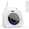 KOVCDVI Lettore CD da tavolo Lettore CD Bluetooth con altoparlanti Lettori CD Supporto USB/Schede TF/AUX Riproduzione Sveglia Timer con telecomando Schermo antipolvere Presa per cuffie