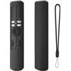 Generico Custodia in silicone per Xiaomi XMRM-ML - Telecomando TV, manica protettiva con cordino anti-perdita per il controller della televisione intelligente (Nero)