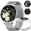 LIGE Smart Watch da Donna Bluetooth per Android iOS - 100+ Sport 1.43 AMOLED Always-on Display Orologio Argento Grigliatura Frequenza