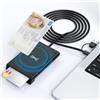 ROCKETEK Lettore di Smart Card militare con NFC - Interfaccia doppia contatto e contactless, USB-A e USB-C, supporto CAC Card Reader per IC/ID/PIV/Carte bancarie e di credito, compatibile con Windows, Mac, Lin